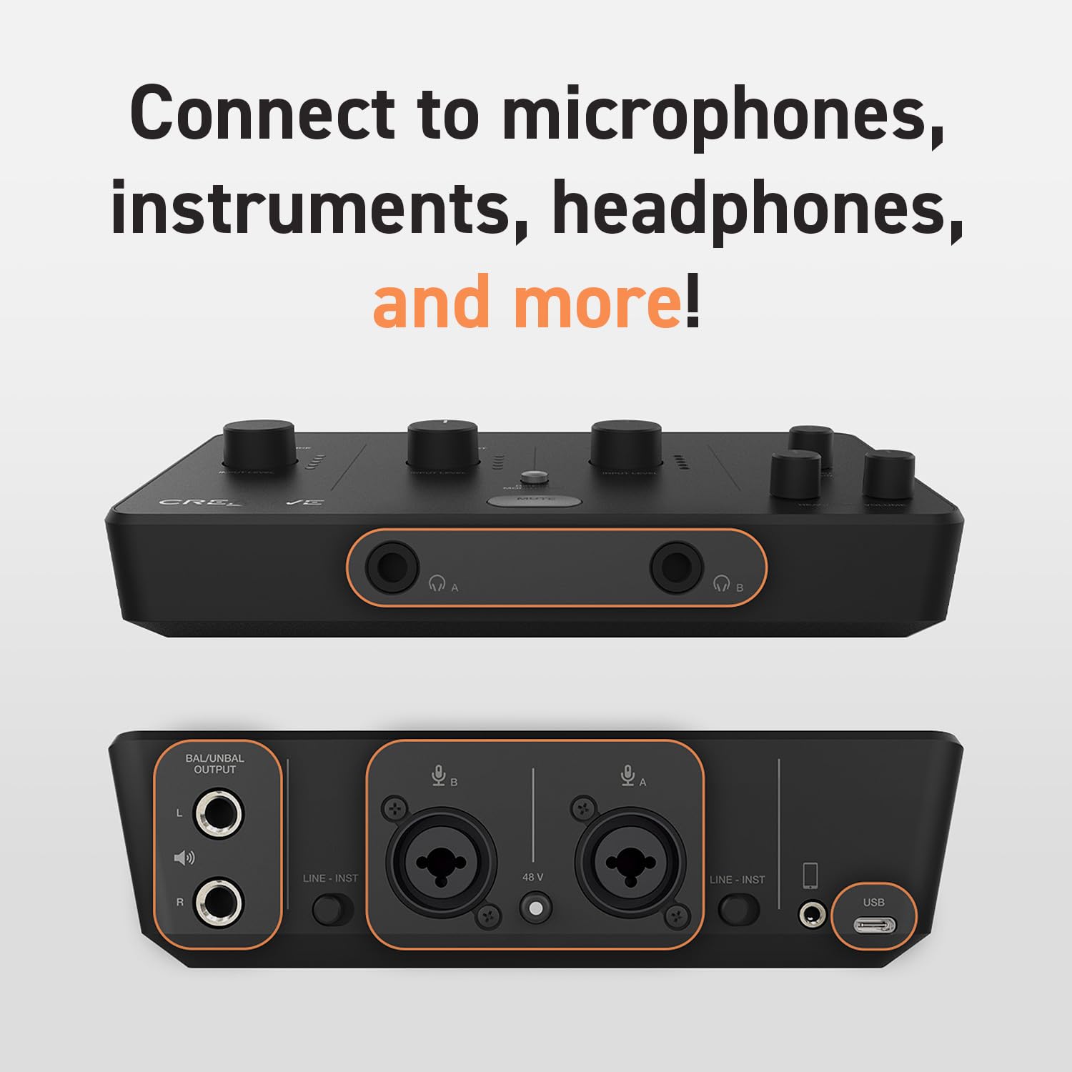 Creative Live! Audio A3 USB Audio Interface with High-Resolution Recording and Playback up to 24-bit 96kHz, with Zero-Latency Direct Monitoring - Image 7