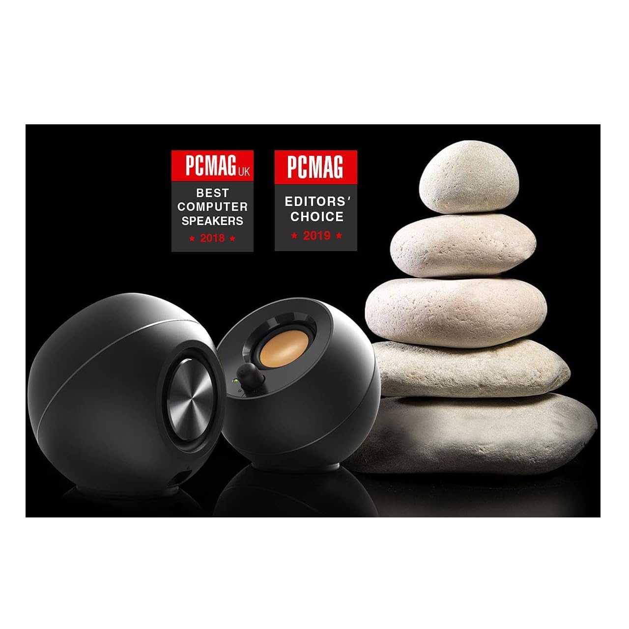 Creative Pebble 2.0 USB-Powered Desktop Speakers with Far-Field Drivers and Passive Radiators for Pcs and Laptops (Black) - Image 5