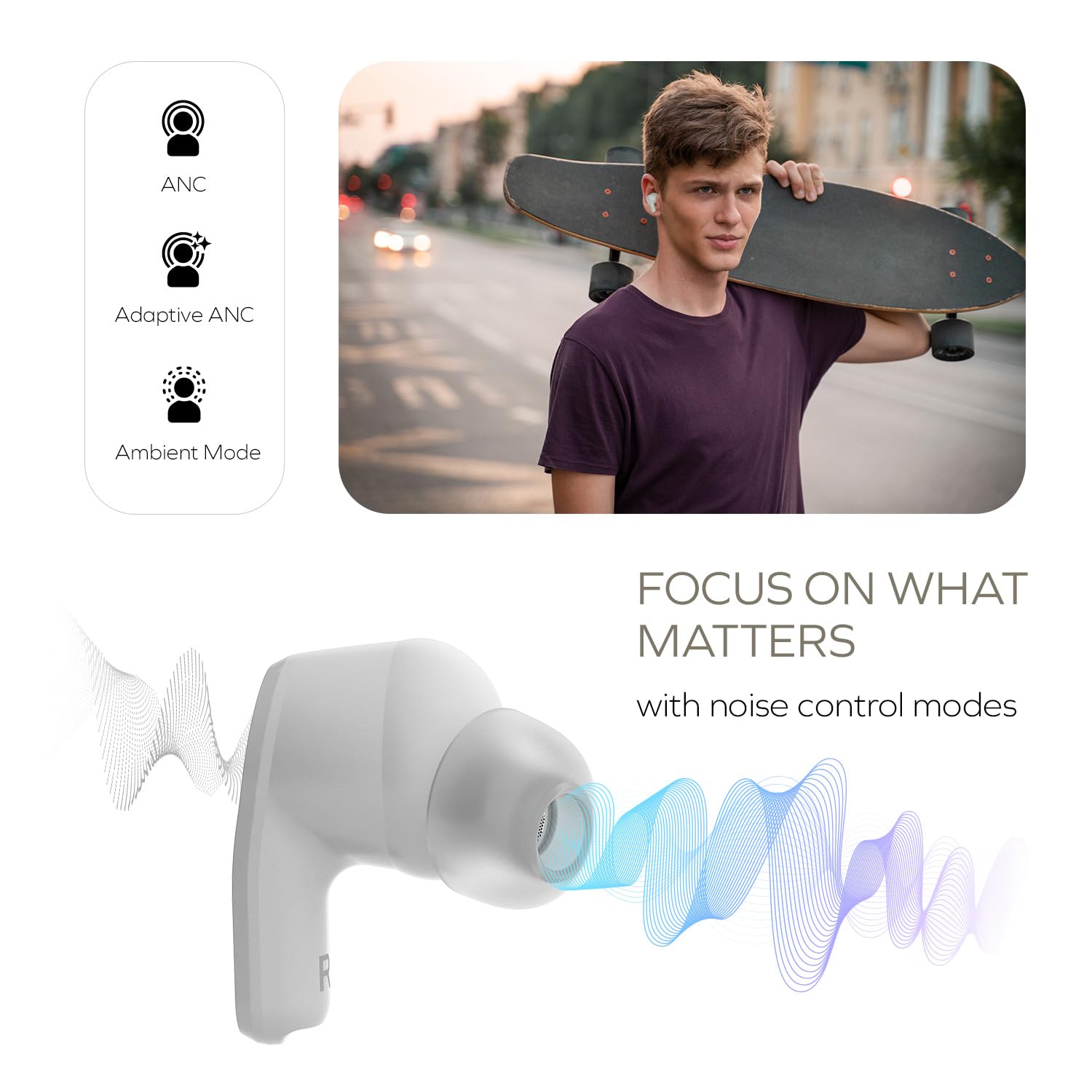 Creative Zen Air SXFI Lightweight True Wireless in-Ears with Super X-Fi Spaital Audio, Active Noise Cancellation, Ambient Mode, Bluetooth 5.3, IPX5, Up to 39 Hours Battery Life - Image 3